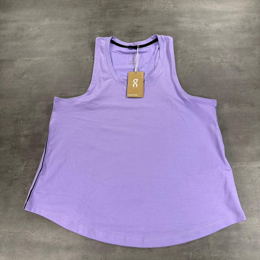On Cloud Running Focus Tank Womens L Bloom Purple Training Activewear $60 Gym